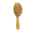 1pc Bamboo Hair Brush（Natural Wooden Massage Cushion）Wide-Tooth Detangling for Thick Hair, Scalp Care for Women Men