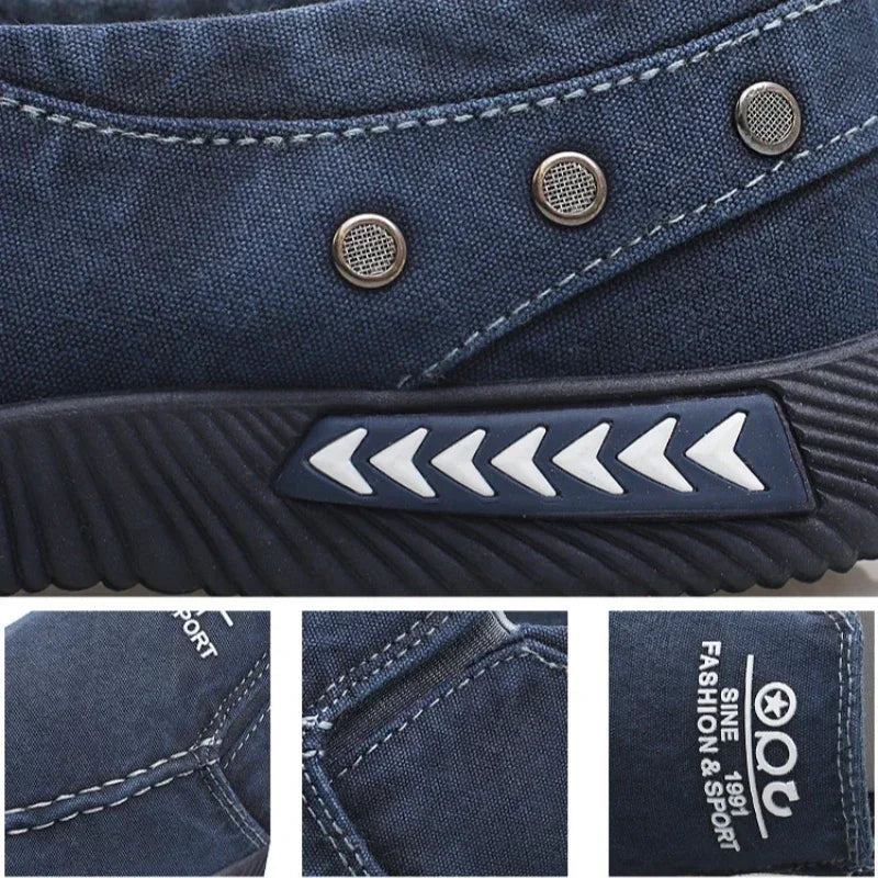 Sneakers Canvas Denim Slip-on Vintage Homme 2025 – Conduite Moccasin Loafers Outdoor