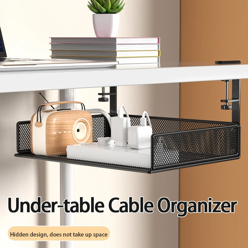 Tiroir Sous Bureau Clamp-On Maille Métal – Organisateur Fournitures Bureau Maison