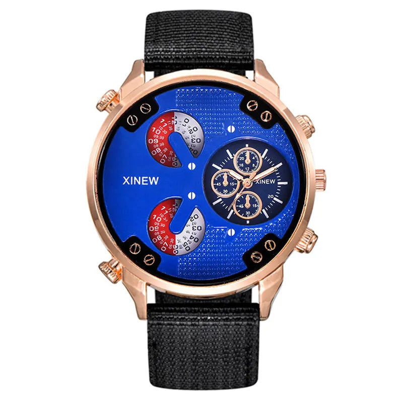 Montre Homme XINEW Quartz Nylon Casual – Fashion Student Sport Tendance Montre Homme