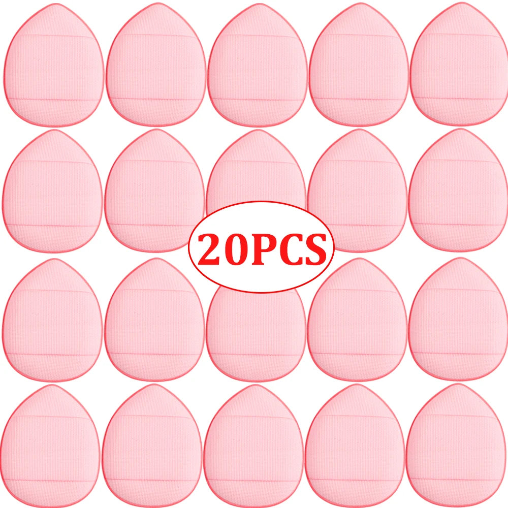 Lot 20 Mini Puffs Coussin d’Air Doigt – Éponge Maquillage Professionnelle | Fond de Teint, Correcteur & Anti-Cernes | Sec & Humide