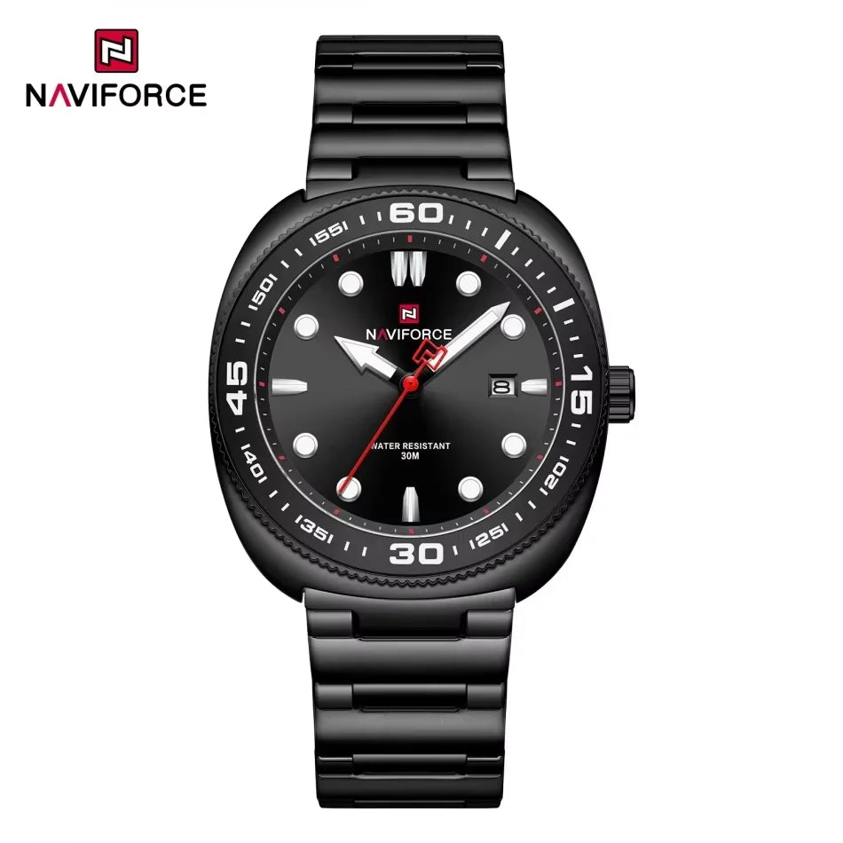 Montre Homme NAVIFORCE Sport Luxe Acier Inoxydable Quartz Date Étanche 30M – Fashion Tendance