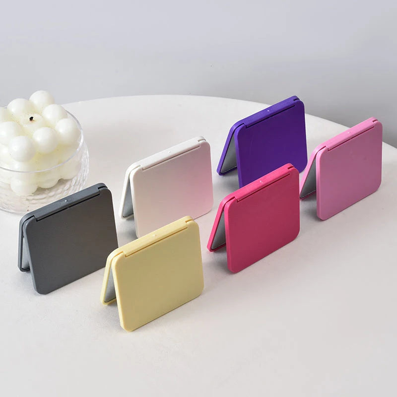 Miroir Maquillage Double Face Carré Portable – Mini Miroir de Poche Compact | Cadeau Fille Multicolore