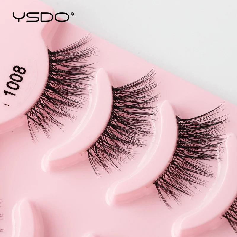Faux Cils Mink 3D YSDO – Lot 3/5/10 Paires | Maquillage Dramatique Naturel