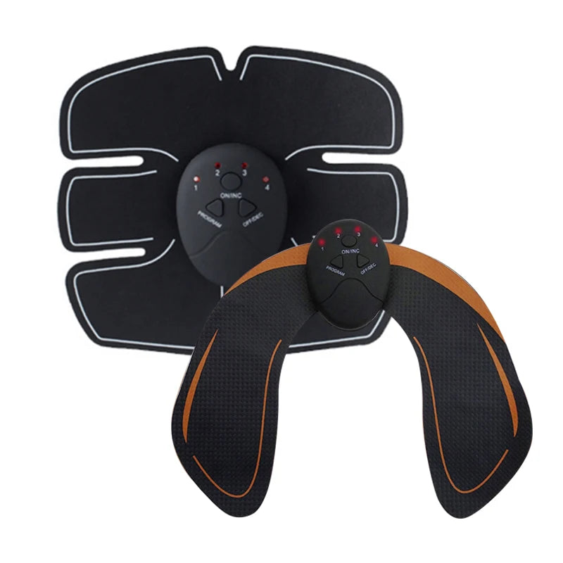 EMS ABS Stimulator Hip Trainer Abdominal Exercise Fitness Body Slimming Massager Stickers Weight Loss Massager Muscle Stimulator