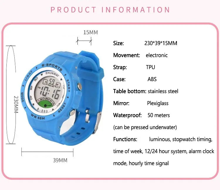 Montre Enfant UTHAI CE02 Quartz Colorée – Fille Garçon Étanche 50M Sport Student