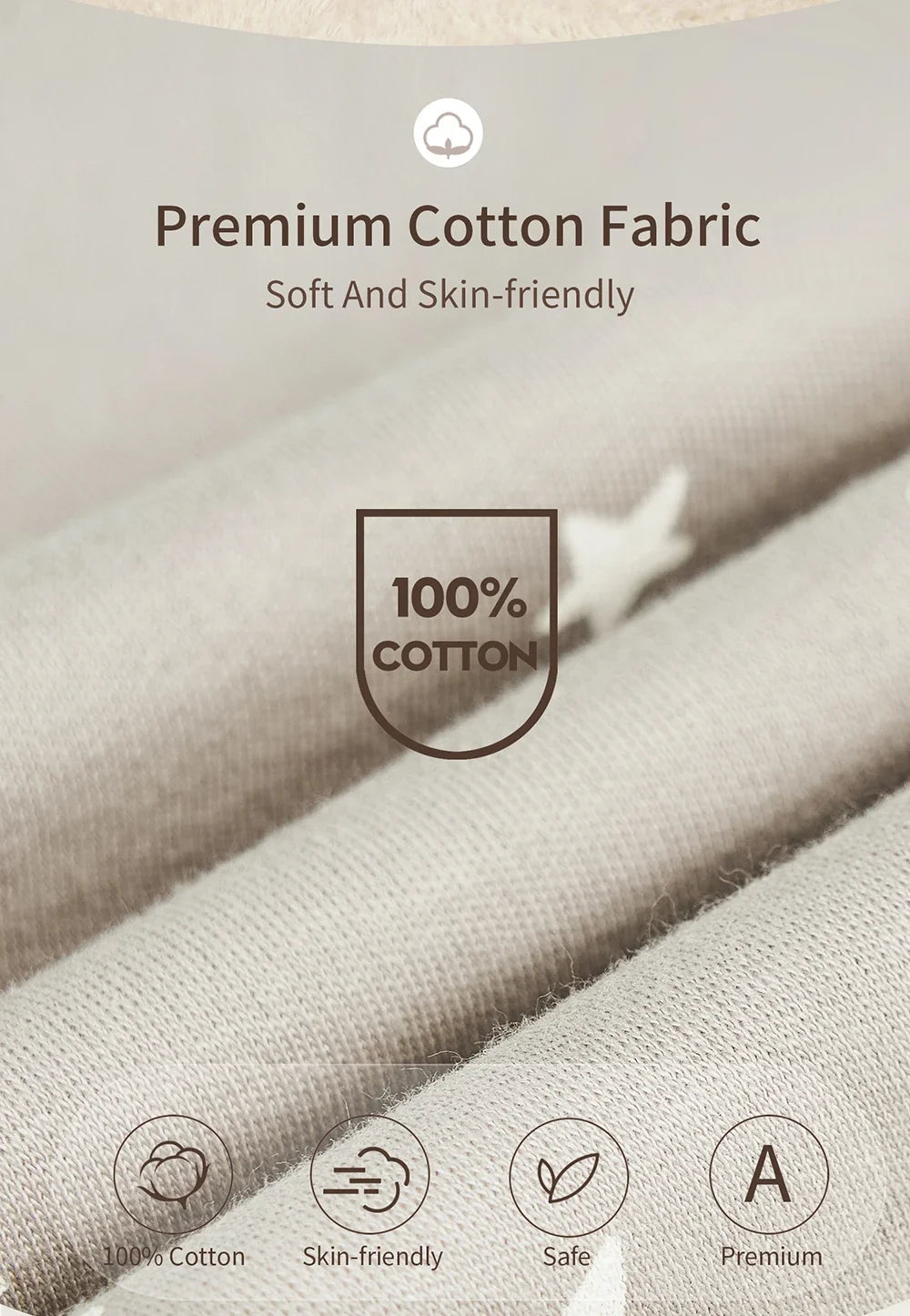 Gigoteuse Bébé Coton Premium 4 Saisons – Sac de Couchage Nourrisson Double Zip Sans Manches