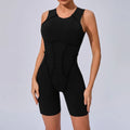 Bodysuit Yoga Push-Up Rembourré Bicolore - Combinaison Short V Butt Gainante Gym & Fitness Femme