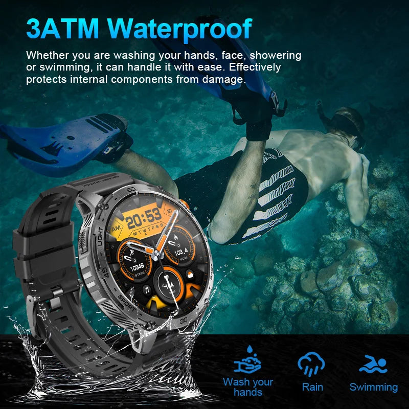Smartwatch Homme 2026 Écran AMOLED 1.75" Ultra HD – Batterie 730mAh Bluetooth Appel Sport Android iOS