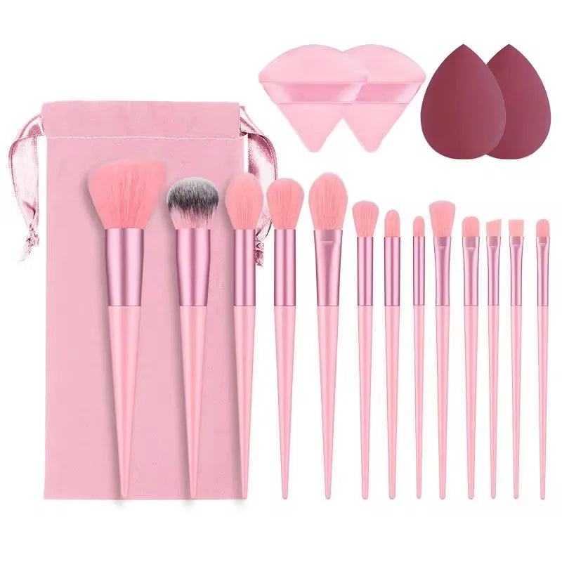 Set Pinceaux Maquillage Professionnel – Fond de Teint, Poudre, Fard à Paupières & Kabuki | Ultra-Doux & Précis