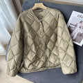 Ultraleichte Kragenlose Daunenjacke 90% Entendaunen Damen - Freizeit-Mantel Herbst Winter | Janveny
