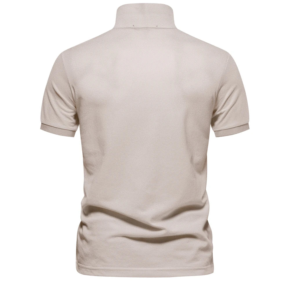 Polo Homme Coton Manches Courtes Couleur Unie Haute Qualité – Casual Élégant Été | Mode Homme Premium