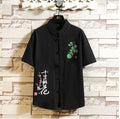 Chemise Style Chinois Homme Tang Suit Lin 2023 – Kung Fu Hanfu Manches 3/4 Grande Taille 4XL 5XL