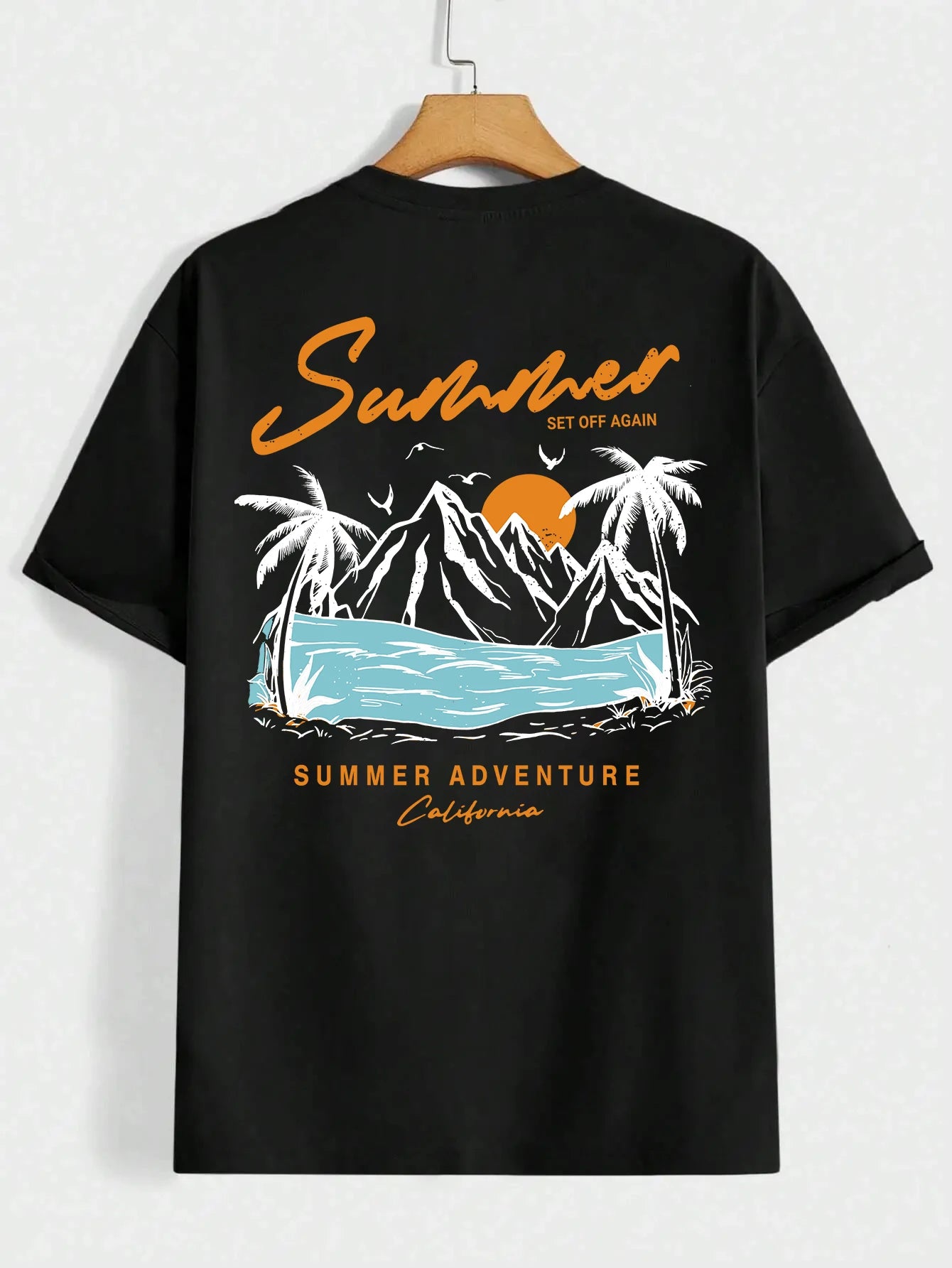 T-Shirt Homme Oversize Coton Imprimé California Adventure Été Loose Fashion Casual Tendance – Tee Graphique Voyage West Coast Streetwear | Mode Homme Premium