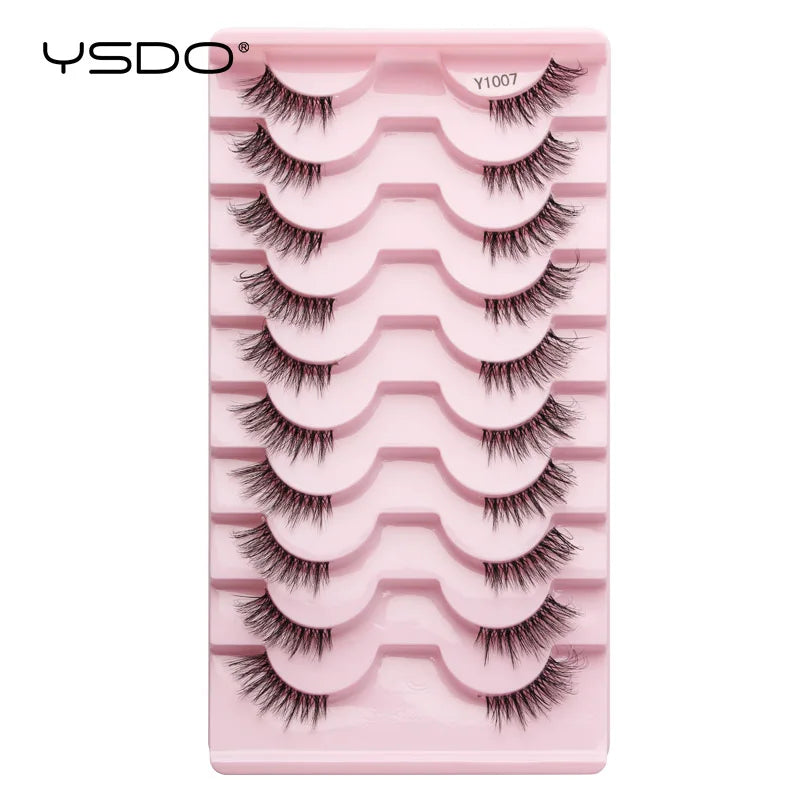 Faux Cils Mink 3D YSDO – Lot 3/5/10 Paires | Maquillage Dramatique Naturel