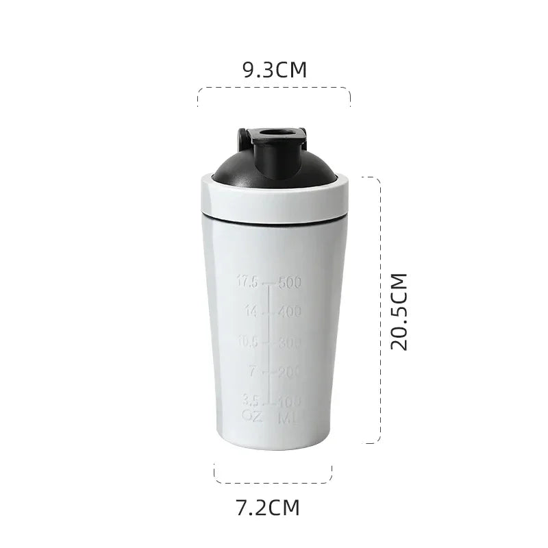 Shaker Protéiné Inox Sport Portable – Bouteille Nutrition Fitness & Musculation | Étanche & Sans BPA | Gym & Workout