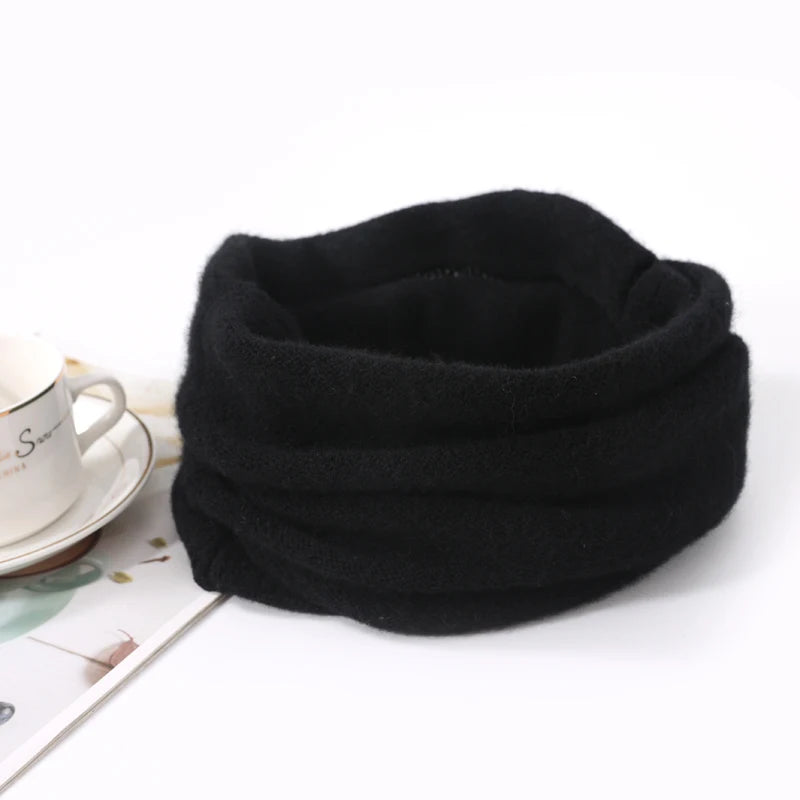 Tour de Cou Laine Mérinos 100% Femme – Écharpe Tube Ajourée, Cache-Oreilles & Masque Visage | Automne Hiver | Headband Chic