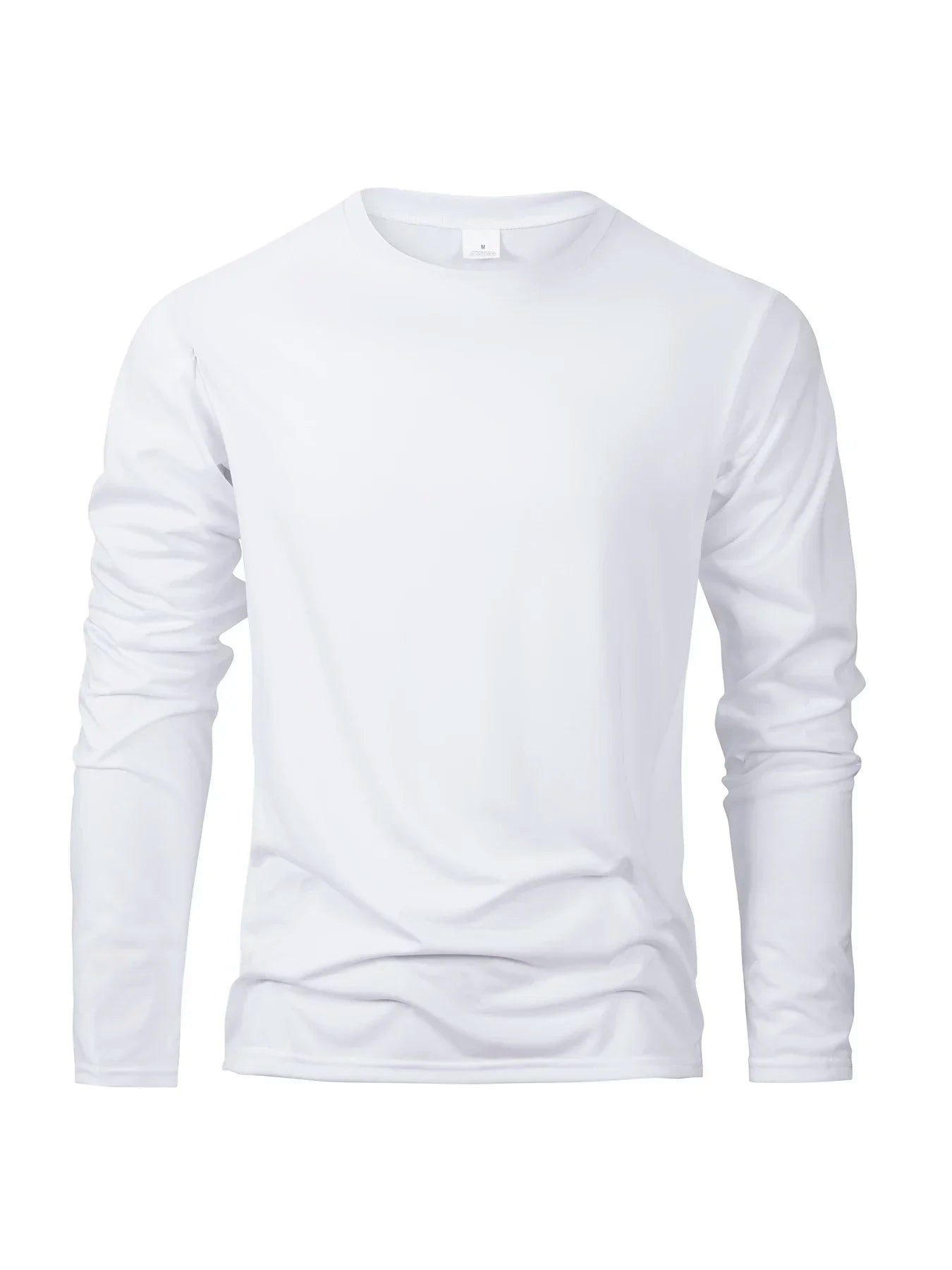 T-Shirt Manches Longues Homme Couleur Unie Coton – Col Rond Unisexe | Casual, Fitness & Running | Confort & Style Intemporel