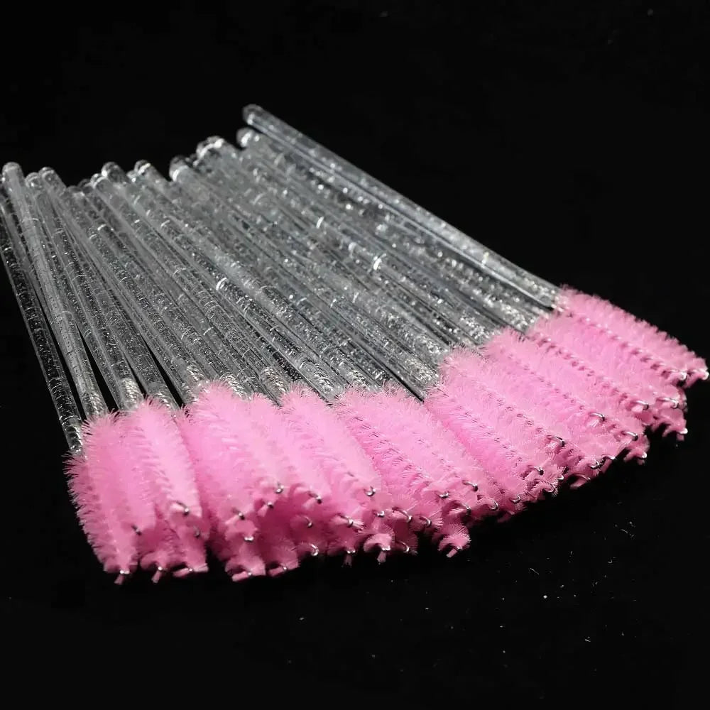 Lot 50 Brosses à Cils Jetables Crystal – Extensions de Cils & Application Mascara Professionnelle | Usage Unique