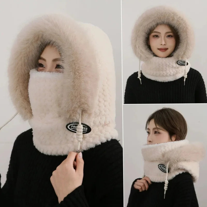 Bonnet Russe Polaire avec Cagoule – Protection Thermique Coupe-Vent | Ski, Vélo & Grand Froid