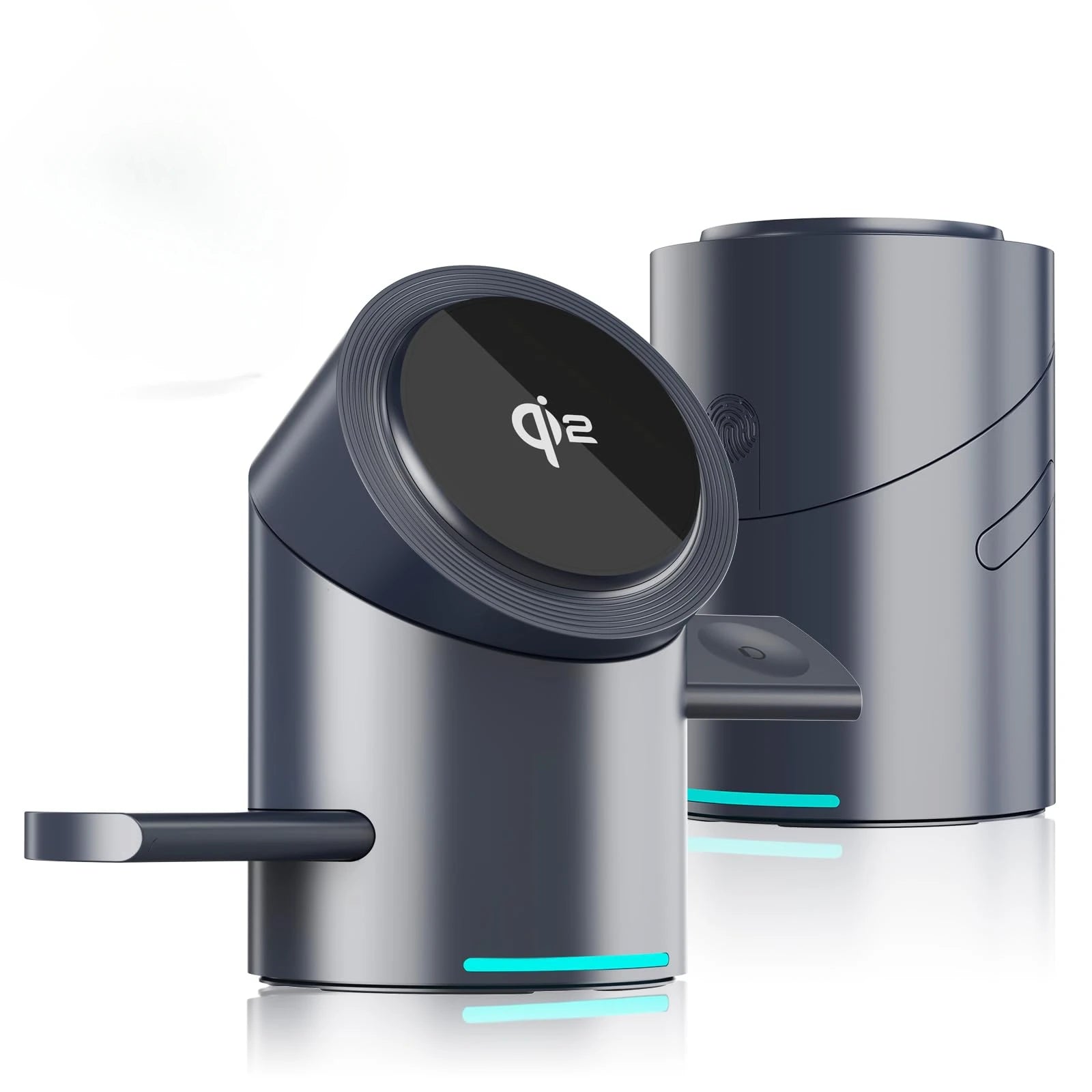 Chargeur Qi2 3-en-1 Multifonction Tactile Rotatif – iPhone 16 15 14 Pro Max iWatch Écouteurs
