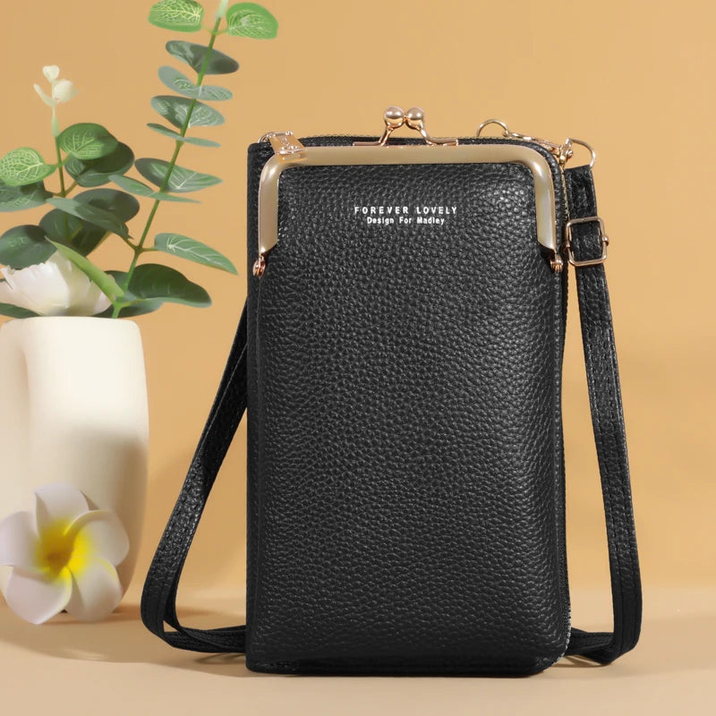 Mini Sac Bandoulière Femme Cuir Mat – Pochette Messenger Clutch Téléphone Tendance