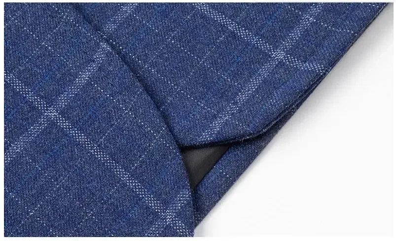Herren Karo Blazer Slim Fit 4XL – Business Casual Jacke Frühling Herbst Premium Qualität