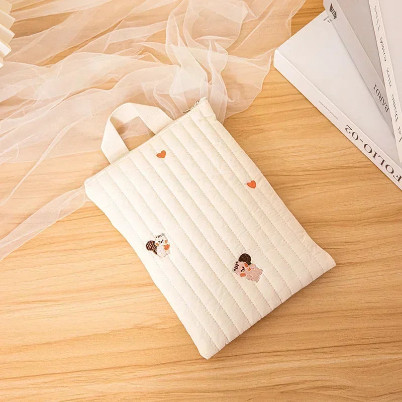 Wickeltasche Baby Baumwolle Stickerei Bär – Windeltasche Kinderwagen Koreanischer Stil Mama