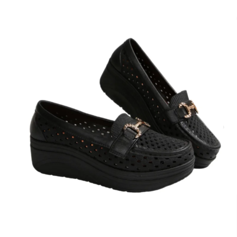 Chaussures Sport Wedge Semelle Épaisse Non-Slip Femme – Respirantes Sexy Travail Printemps