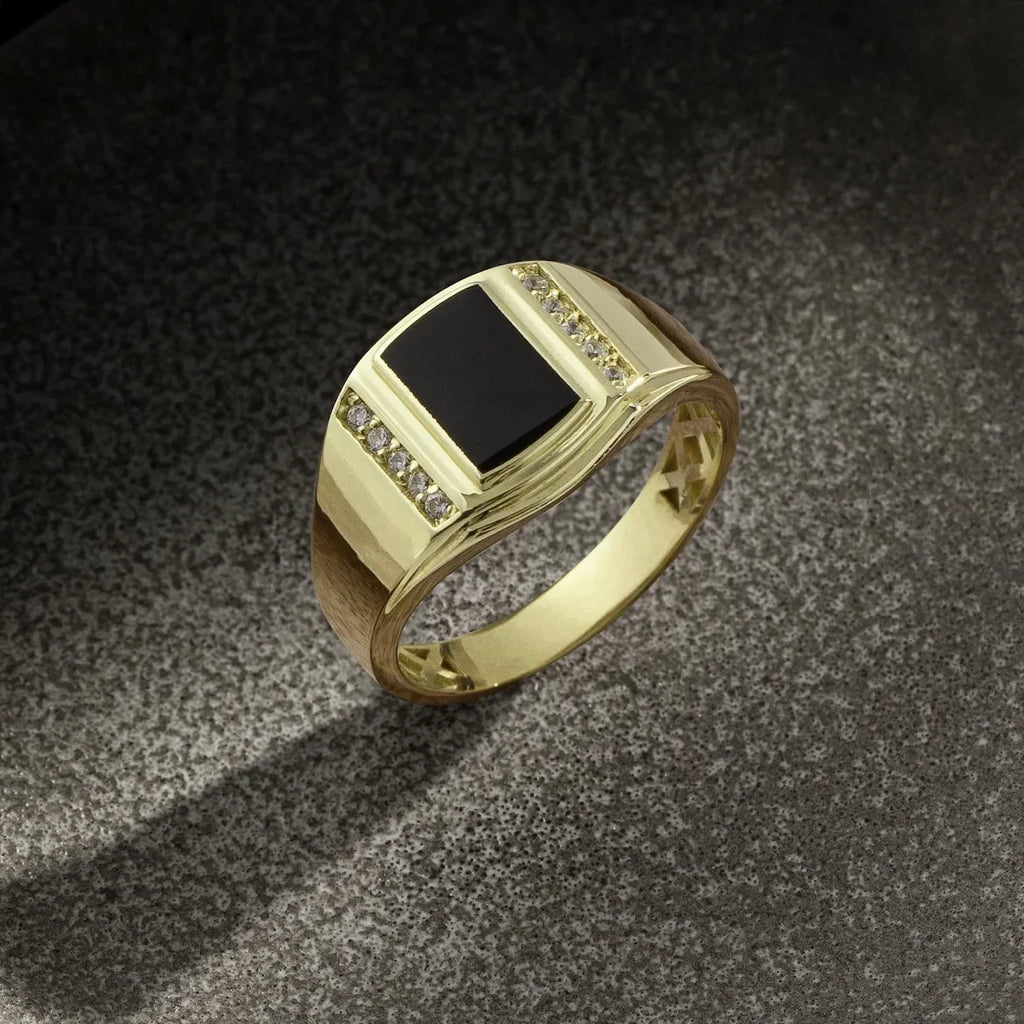 Bague Homme Carrée Fashion Style Européen & Américain – Tendance & Moderne