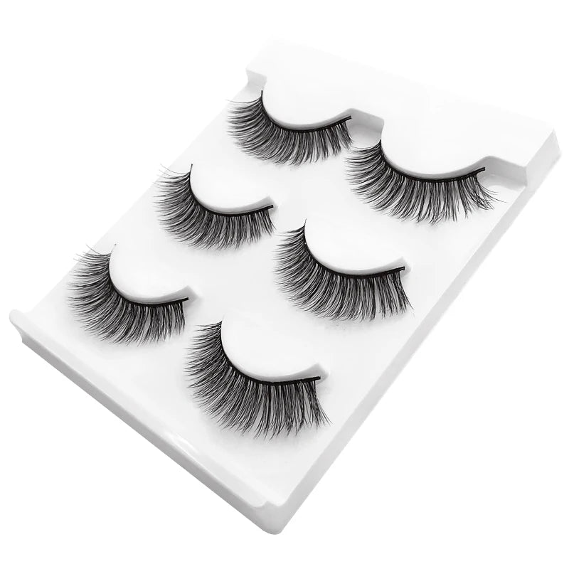 Lot 3 Paires Faux Cils 3D Vison SHIDISHANGPIN – 27 Styles Fluffy Wispy Épais | Cils Faux Faits Main Maquillage Yeux