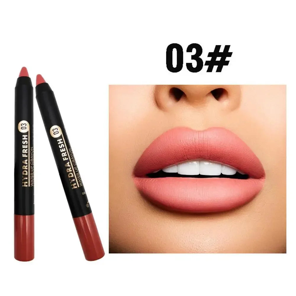 Crayon Rouge à Lèvres Mat Velvet 9 Couleurs – Longue Tenue Waterproof | Lip Tint Nude Hydratant Sexy