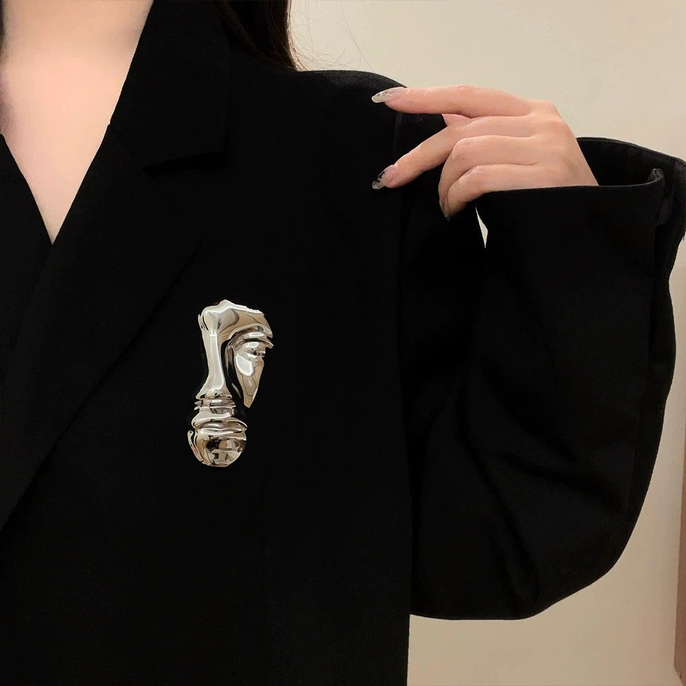 Broche Fleur Métal Style Punk & Fashion – Accessoire Veste, Costume & Manteau | Idée Cadeau Tendance Unisexe