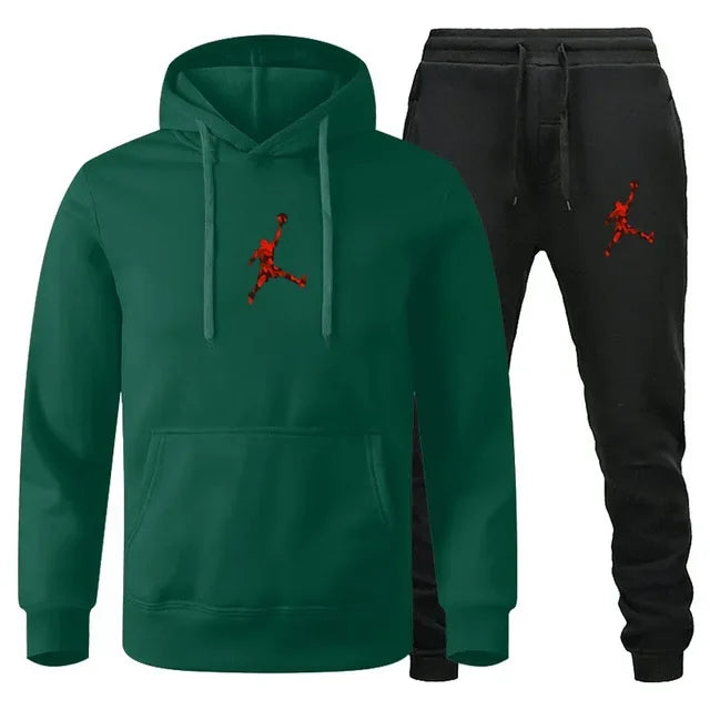 Herren Jogginganzug 2-teilig Langarm Sweatshirt + Freizeithose Fitness Sport Herbst Winter Fashion Bequem Trendig Zeitlos – Premium Jogginganzug 2-teilig Sport Casual Herbst Winter | Herrenmode Sportswear Premium