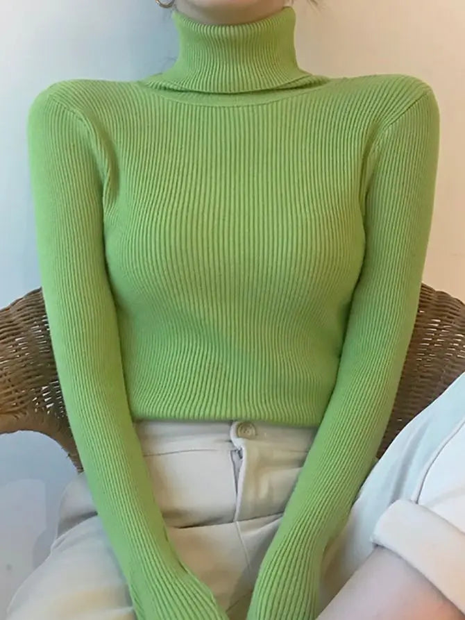 Pull Col Roulé Cachemire Ultra-Doux Femme - Tricot Basique Chic Automne Hiver | Heliar
