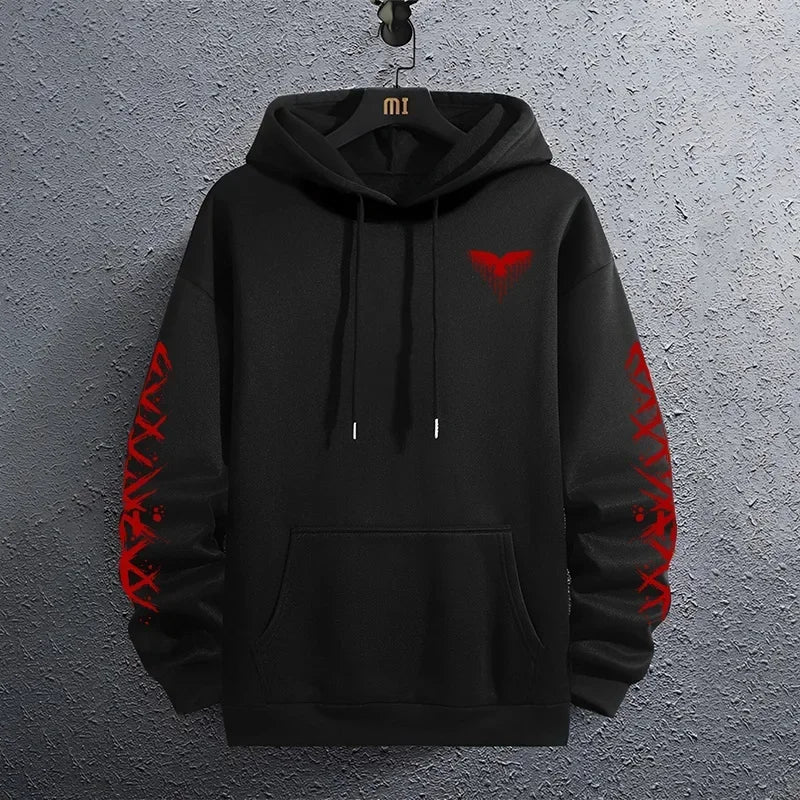 Sweat à Capuche Homme Noir Casual Sport Jogging Pullover Automne Hiver – Streetwear Fashion Outwear | Mode Homme Premium
