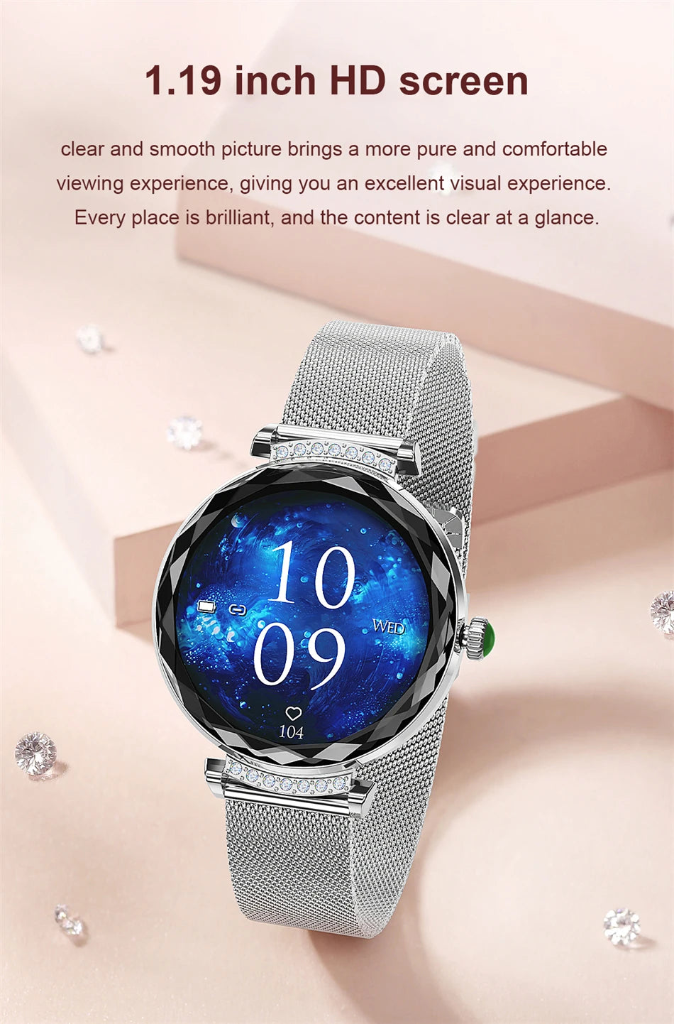 Montre Connectée Femme LIGE NX7 Pro – Écran AMOLED | Appels Bluetooth, Suivi Santé & Sport | Smartwatch Fashion Luxe