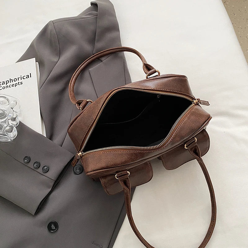 Mini Sac Épaule Double Poche Femme – Sac Aisselle Tendance 2025 Designer Luxe Purse