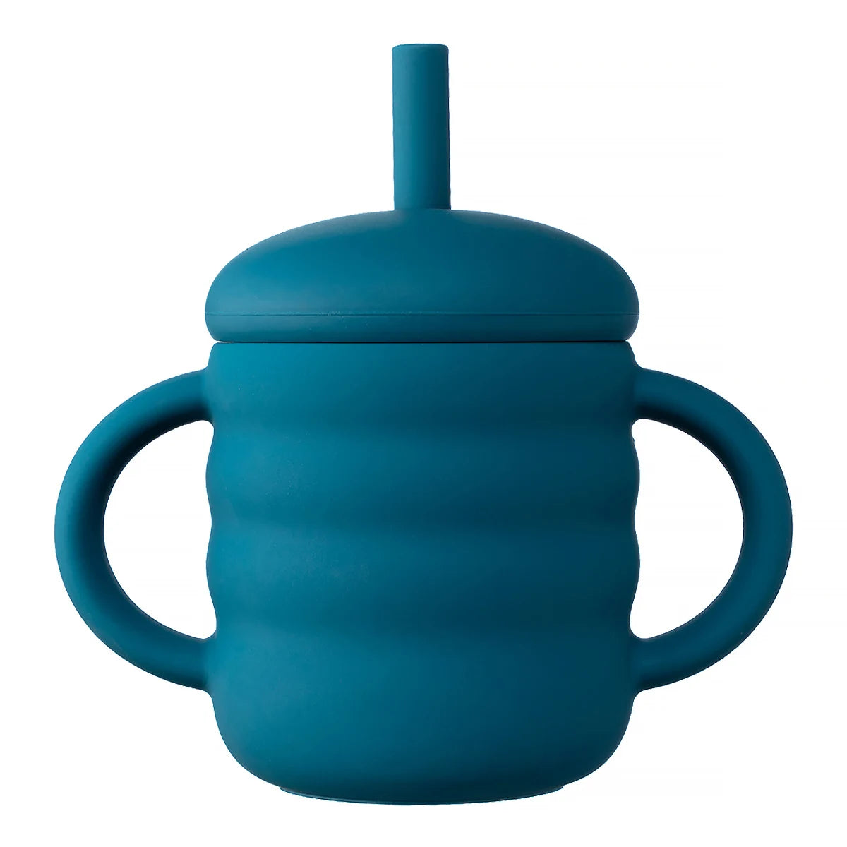 Gobelet Silicone Bébé avec Paille – Tasse Apprentissage Anti-Fuite Portable Snacks Enfant
