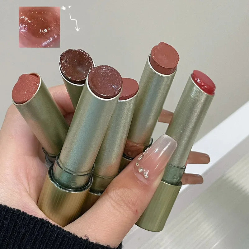 Gloss Jelly Chocolat Brun – Stylo Miroir Nacré Waterproof | Lèvres Hydratées & Brillantes
