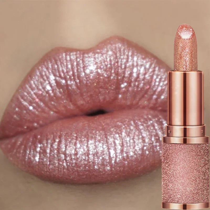 Rouge à Lèvres Glitter Thermochromique – Lip Tint Changeant Couleur Waterproof | Lèvres Rouge Rose Sexy Longue Tenue