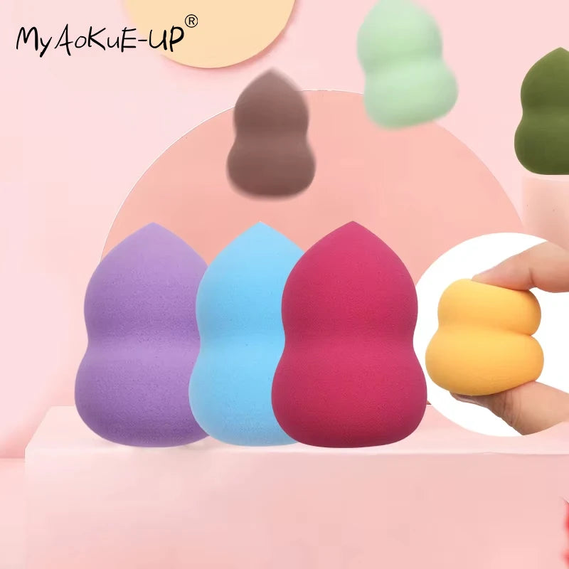 Éponge Maquillage Forme Calebasse – Puff Fond de Teint & Correcteur Doux | Applicateur Cosmétique Mixte