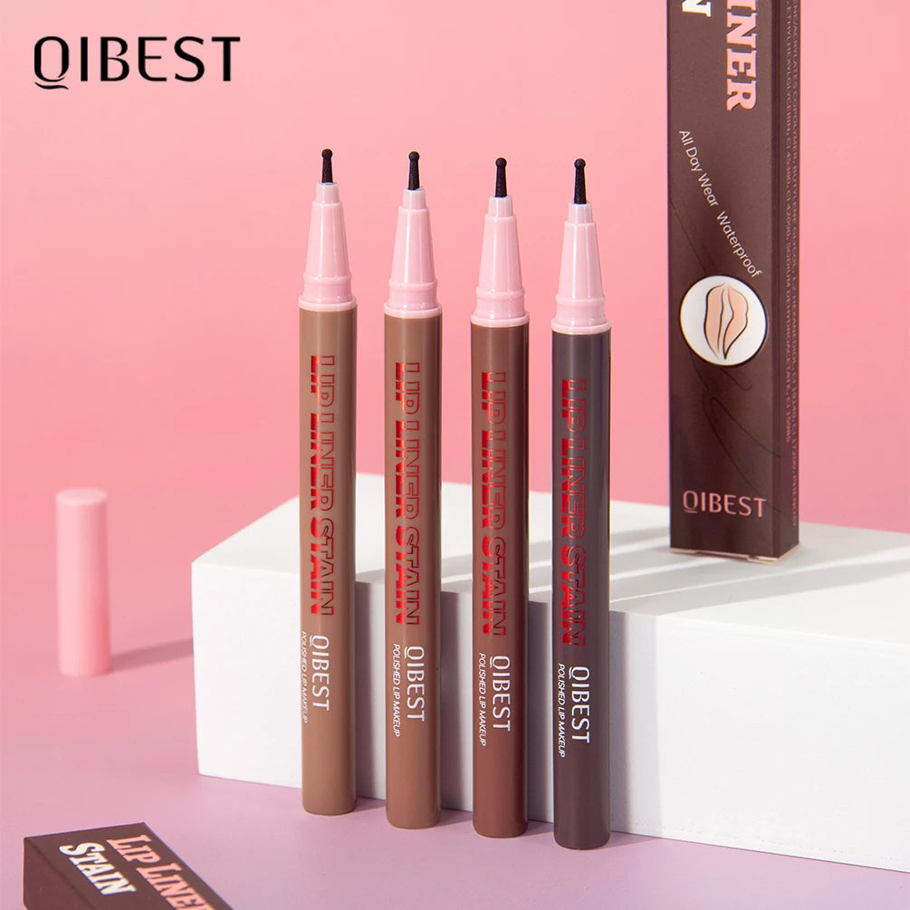 Lip Liner Liquide Mat Waterproof – Applicateur Sponge Tip Teinture | Contour Lèvres Longue Tenue