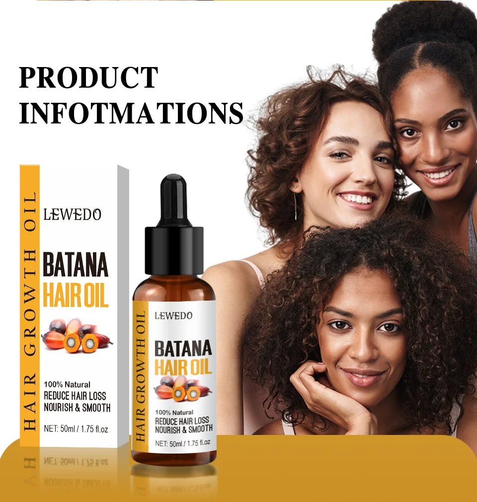 Huile de Batana Pure Lewedo Naturals – Repousse Rapide, Anti-Chute & Brillance | Soin Capillaire Naturel | Homme & Femme