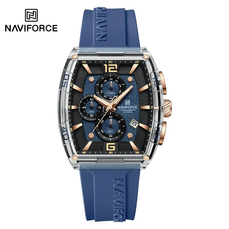Herrenuhr NAVIFORCE 2025 Militär Sport Quarz – Wasserdicht 50M Silikon Datum Hohe Qualität