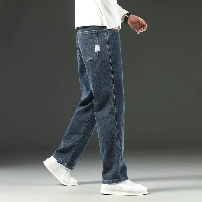 Herren Loose Straight Weites Bein Business Casual Bequem Vielseitig Frühling Herbst Elegant Zeitlos Fashion – Premium Wide Leg Business Casual Straight Jeans | Herren Denim Business Premium Mode