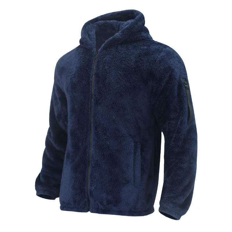 Veste Homme Automne Hiver Polaire Double Face Chaude Capuche Loose Casual Coupe-Vent – Manteau Chaud Tendance Saison Froide | Mode Homme Premium