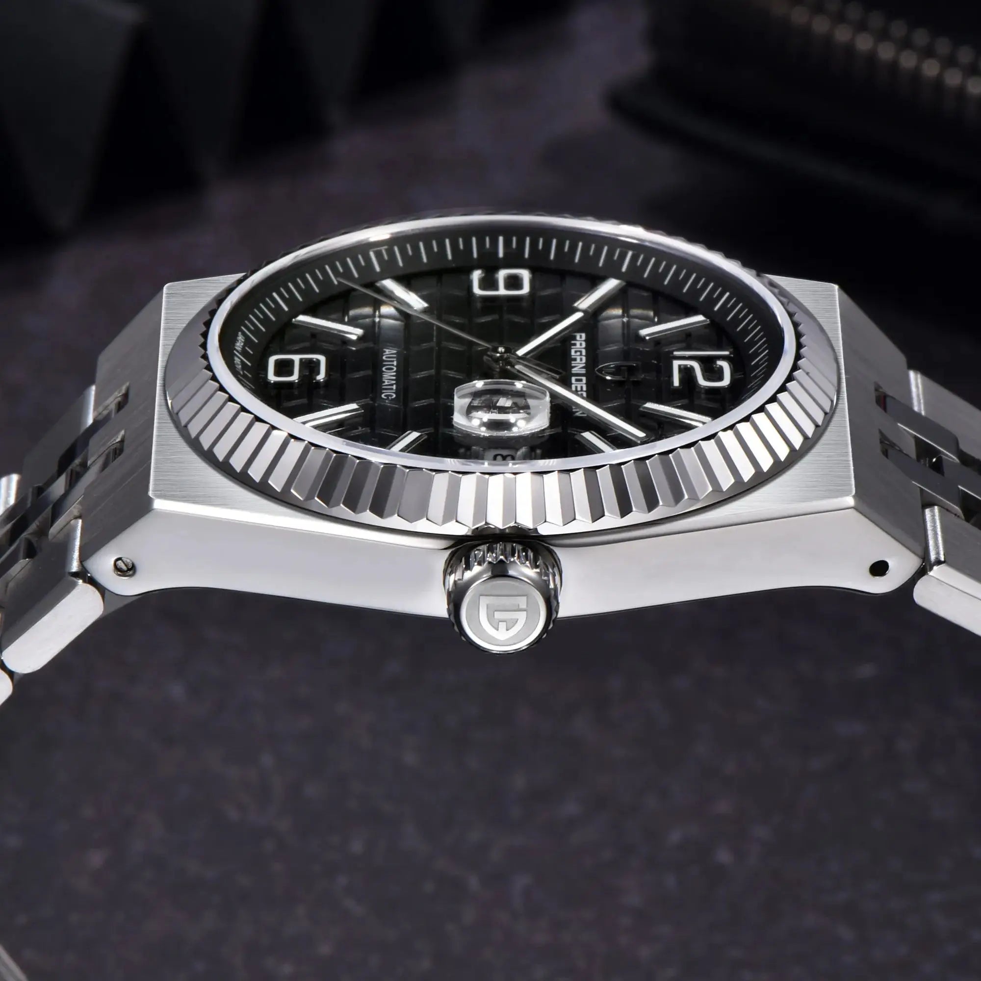 Montre Homme Luxe PAGANI DESIGN 2026 Automatique Cadran 3D Losange Verre Saphir – Business Fashion