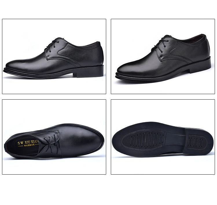 Derby Cuir Business Dress Homme 2025 – Casual Confortable Résistant Fourrure Chaussure