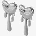 Puces Oreilles Cœur Acier Inoxydable Plaqué Or – Design Liquide Fluide | Bijou Unisexe Waterproof | Boucles Mode Tendance Homme & Femme